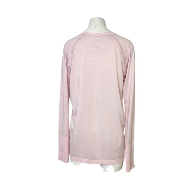 Lululemon Womens Swiftly Tech Long Sleeve 2.0 Pink, Thumbholes, Light, Size 14 - Picture 5 of 9